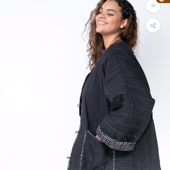 NWT, Seek Collective Space Coat, Foliage Print, Reversible, Size M/L - Picture 8 of 11